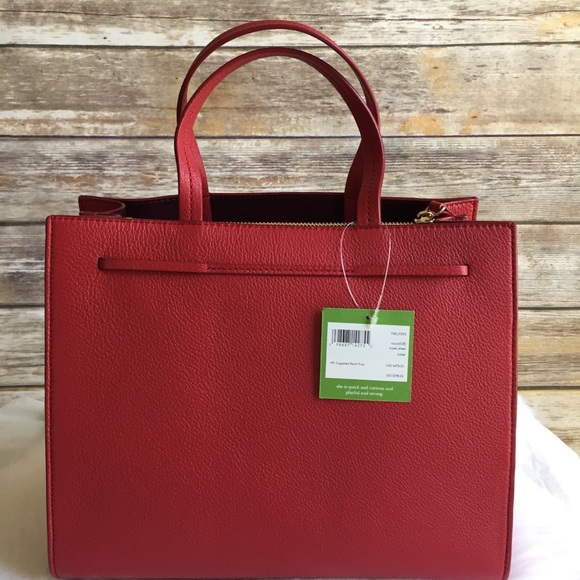 Kate spade hayes Street Large isobel Rosso satchel - Picture 4 of 8